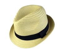 Van Der Linn Straw Panama Hat with Black Band Mens Ladies Natural Crushable Fedora Summer Hat