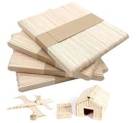 Van Der Linn Wooden Lolly Sticks Natural Crafts Model Making Kids Building 10 to 10000 (200)