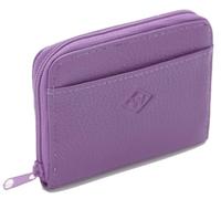 Van Der Rich - Small Leather Wallet with Keyring - Woman, Lila