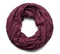 Van Der Rich - Women's Men's Lightweight and Soft Pleated Loop Scarf, 69-Burgundy, 180 cm x 90 cm