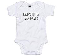 Van Driver Baby Body Suit Daddys Little Newborn Babygrow White with Black Print 12-18 Months