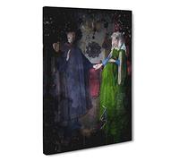 Van Eyck Arnolfini Portrait Canvas Print | Gallery Wrapped 30mm Frame Wall Art | 30x20 inches | Ready to Hang | Modern People Picture | Living Room Bedroom Lounge Office