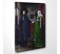 Van Eyck Arnolfini Portrait Canvas Print | Gallery Wrapped 30mm Frame Wall Art | 30x20 inches | Ready to Hang | Modern People Picture | Living Room Bedroom Lounge Office