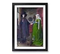 Van Eyck Arnolfini Portrait Framed Print | A2 Black Framed Wall Art | Ready to Hang | Modern Nature Picture | Living Room Bedroom Lounge Office