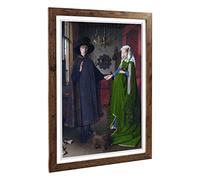 Van Eyck Arnolfini Portrait Framed Wall Art Print A2 Walnut
