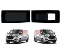 Van Fixed Passenger + Opening Driver Side Windows Designed for Ford Transit Custom (2013-2023) - Camper Conversion Safety Tempered Privacy Glass Window