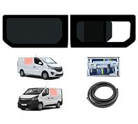 Van Fixed Passenger + Opening Driver Side Windows Designed for Vauxhall Vivaro (2014-2019) - Camper Conversion Safety Tempered Privacy Glass Window