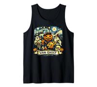 Van Ghost Starry Night Painting Funny Halloween Art Teacher Tank Top
