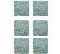Van Gogh Almond Blossom Coaster Set 4 or 6 Fine Art Oil painting (6)