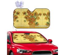 Van Gogh Art Car Windshield Sun Shade Personalized Foldable Auto Front Window Sun Shade Cover Uv Ray Reflector Sun Visor Protector Car Accessories For Car Suv Truck, Keeps Your Vehicle Cool 55x30 Inch