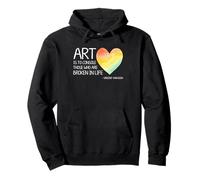 Van Gogh Art Quote Broken Life Artist Inspiration Heart Vibe Pullover Hoodie