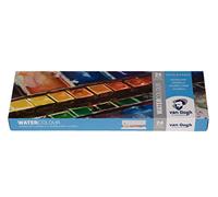 Van Gogh Artists Watercolour Paint 24 Half Pan Metal Box Set Inc Brush