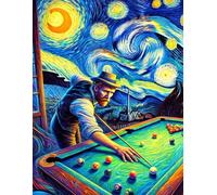 Van Gogh Billiards Notebook - Artistic Pool & Snooker Journal for Creative Players by TRININIT: Where Art Meets the Cue | 8.5x11 Lined Notebook for Billiard and Snooker Lovers