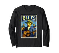Van Gogh Blues Mashup Long Sleeve T-Shirt