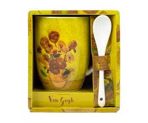Van Gogh Ceramic Sunflower Spoon Mug