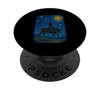 Van Gogh Cowboy Bull Rider Rodeo Western PopSockets Adhesive PopGrip