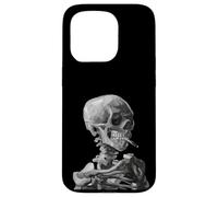 VAN GOGH Dead Skeleton Head With Lighted Cigarette Case for iPhone 15 Pro