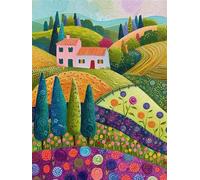 Van Gogh Diamond Art Kits Adults, Field 5D Diamond Painting Kits for Adults, DIY Round Full Drill Diamond Art, Diamond Painting Kit Crystal Art for Adults, Wall Room Decor, Gifts for Women 30x40cm