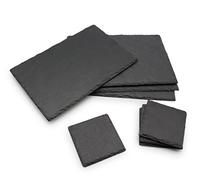 30x20cm Slate Place mat x4 & 10cm Coaster x4 Set Laser Engrving Craft