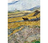 Van Gogh Enclosed Field Ploughman Painting Large Wall Art Poster Print Thick Paper 18X24 Inch