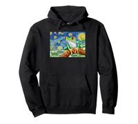 Van Gogh Frog Starry Night Animal Art Nature Lover Painting Pullover Hoodie