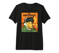 Van Gogh Funny Self-Portrait As Van Dogh/Van Gogh Funny Premium T-Shirt