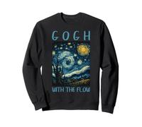 Van Gogh Gogh With Flow Starry Night Art History Pun Humor Sweatshirt