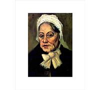 VAN GOGH HEAD AN OLD WOMAN WITH WHITE CAP MIDWIFE OLD ART PRINT B12X2077