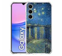 Van Gogh Iconic Art Phone Case for Samsung Galaxy A15,Starry Night by The Seine Pattern,Soft TPU Trendy Cool Case for Galaxy A15