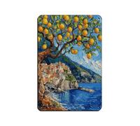 Van Gogh Inspired Amalfi Coast Lemon Tree Wall Art Retro Poster Metal Tin Sign Chic Art Retro Iron Painting Bar People Cave Cafe Family Garage Poster Wall Decoration 8x12inch(20x30cm)