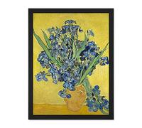 Van Gogh Irises Painting Large Framed Art Print Poster Wall Decor 18x24 inch