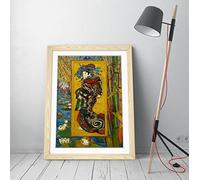 Van Gogh Japanese Oiran Framed Wall Art Picture Print - A3 - Light Oak Frame