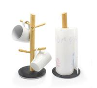 Van Gogh Kitchen Roll And 6 Mug Tree Holder Stand Tissue Paper Cup Rack Counter Organiser