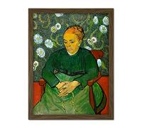 Van Gogh La Berceuse Portret Van Madame Roulin Large Framed Art Print Poster Wall Decor 18x24