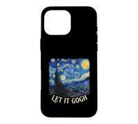Van Gogh Let It Gogh Starry Night Painting Art Pun Case for iPhone 16 Pro Max