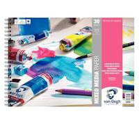 Van Gogh Mixed Media Spiral Bound Pad, 140lb., 30 Sheets, 8.3" x 11.7" / A4