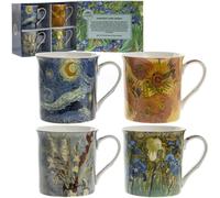 lesser and pavey Ceramic Mug | Van Gogh | Set of 4-12x8x9 cm