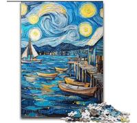 Van Gogh Night Sky Adult Jigsaws 1000 Pieces Difficult, Challenging Game And Family Play Artists Collection, Fine Art for Age 14 Years Up (50x75cm)