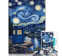 Van Gogh Night Sky Gate Jigsaw Puzzles for Adults Teenagers Jigsaws Puzzle,Help The Brain Exercise Addictive Toys to Cultivate Patience Great Gift 38x26cm
