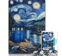 Van Gogh Night Sky Gate Jigsaw Puzzles for Adults Teenagers Jigsaws Puzzle,Help The Brain Exercise Addictive Toys to Cultivate Patience Great Gift 38x26cm