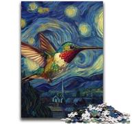 Van Gogh Night Sky Hummingbird Jigsaws Puzzles 2000 Pieces for Adults Gifts,Challenging Game And Family Play for Is Ideal As A Gift for The Whole Family (70X100cm)