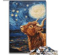 Van Gogh Night Sky Yak 2000 Piece Jigsaw Puzzles for Adults Gifts, Pattern Assembly Deal As Gifts for The Whole Family Suitable for And 14 (70x100cm)