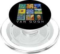 Van Gogh Painting Collage with Starry Night and Sunflowers PopSockets PopGrip for MagSafe