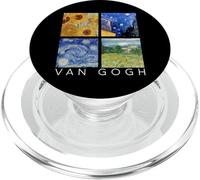 Van Gogh Painting Collage with Starry Night and Sunflowers PopSockets PopGrip for MagSafe