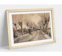 Van Gogh Picture The Road To Etten Framed Wall Art Print Picture - A1 - Light Oak Frame