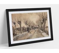 Van Gogh Picture The Road To Etten Framed Wall Art Print Picture - A2 - Black Frame