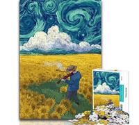 Van Gogh Plays The Violin Puzzles 2000 Pieces for Teenagers,Pattern Assembly Fun at Home Activities,Birthday Present,Travel Gifts 70x100cm