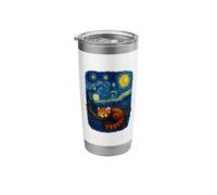 Van Gogh Red Panda The Starry Night Stainless Steel Insulated Tumbler