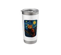 Van Gogh Red Panda The Starry Night Stainless Steel Insulated Tumbler