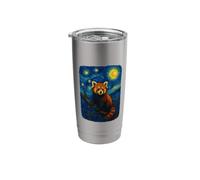 Van Gogh Red Panda The Starry Night Stainless Steel Insulated Tumbler